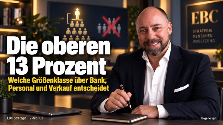 Größenklassen: Die oberen 13 Prozent. Eine amerikanische Folie. EBC Strategie ordnet den Mittelstand nach Größenklassen und zeigt Folgen für Nachfolge und Unternehmenswachstum.