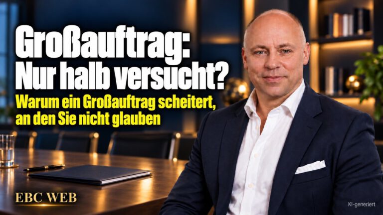 Großauftrag: Nur halb versucht? Die Mappe in einer Stunde. EBC Eller Business Consulting zeigt in der Akquise, wie ein Angebot zur Ausschreibung überzeugt.