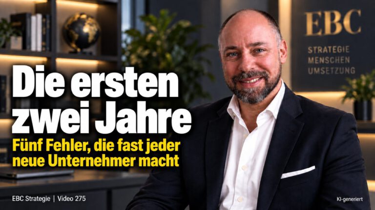 Gründung: Fehler der ersten zwei Jahre. Fachlich sicher, unternehmerisch neu. EBC Strategie benennt Gründungsfehler, etwa beim Hausverwaltung gründen, und die Liquiditätsreserve.