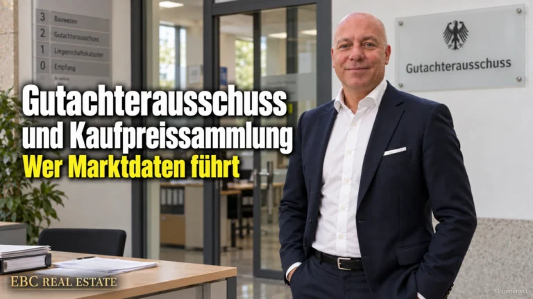 Gutachterausschuss und Kaufpreissammlung: Wer Marktdaten führt. EBC Real Estate zeigt Gutachtern und Sachverständigen Liegenschaftszins, Sachwertfaktor und Verkehrswert.
