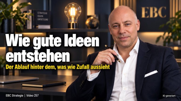 Gute Ideen entwickeln: Ein Verfahren. Warten auf den Einfall. EBC Strategie ordnet Brainstorming und Kreativitätstechniken zu einem Verfahren der Ideenfindung.