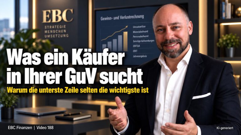 GuV: Was ein Käufer wirklich sucht. Gleicher Gewinn, anderer Preis. EBC Finanzen liest Gewinn- und Verlustrechnung und BWA mit dem Blick des Käufers beim Unternehmensverkauf.