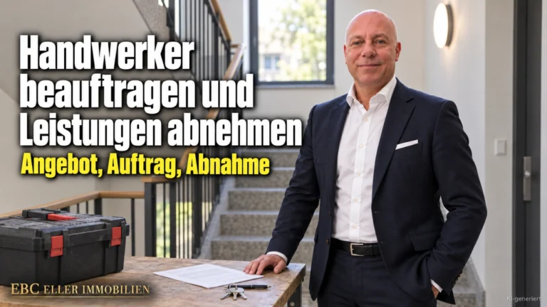 Handwerker beauftragen und Leistungen abnehmen: Angebot, Auftrag, Abnahme. EBC Eller Immobilien vergleicht Preisspiegel, Einheitspreisvertrag und Pauschalvertrag nach VOB/B.