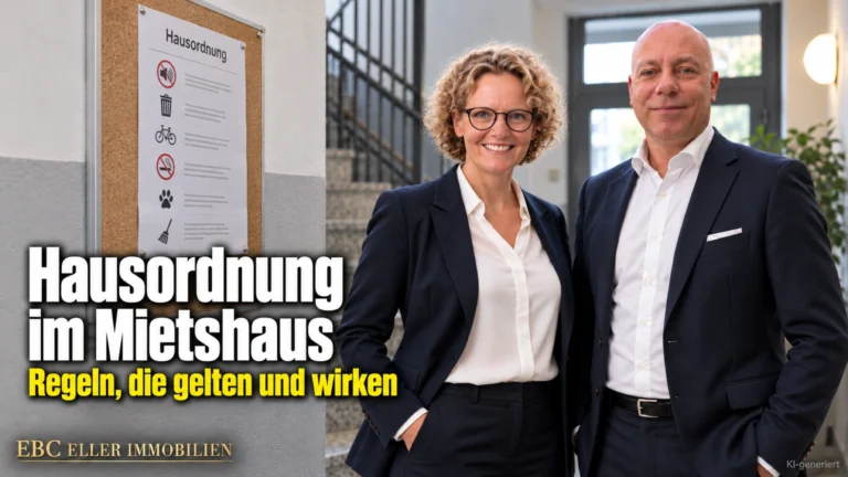 Hausordnung im Mietshaus: Regeln, die gelten und wirken. EBC Eller Immobilien zeigt Hausverwaltungen, wann Abmahnung und Unterlassungsklage bei Verstößen greifen.