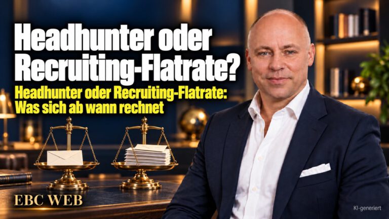 Headhunter oder Recruiting-Flatrate? Drei Rechnungen im selben Jahr. EBC Eller Business Consulting vergleicht Personalberatung und Recruiting-as-a-Service nach Kosten.