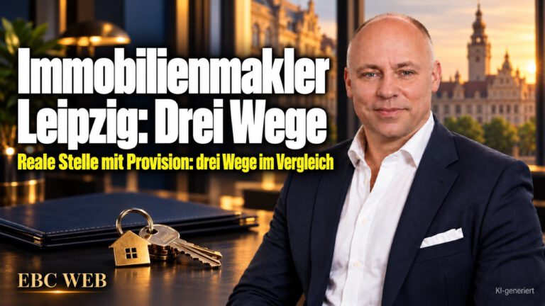 Immobilienmakler Leipzig: Drei Wege. Eine reale Stelle in Leipzig. EBC Eller Business Consulting vergleicht Headhunter und Recruiting-Kosten für den Vertrieb von Immobilien.