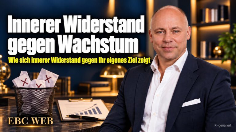 Innerer Widerstand gegen Wachstum: Die nächste Anfrage, der nächste Grund. EBC Eller Business Consulting zeigt, wie Selbstsabotage Unternehmensziele bremst.