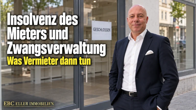 Insolvenz des Mieters und Zwangsverwaltung: Was Vermieter dann tun. EBC Eller Immobilien erklärt Hausverwaltungen Insolvenzforderung, Aufrechnung und Bürgschaft.