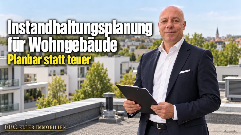 Instandhaltungsplanung für Wohngebäude: Planbar statt teuer. EBC Eller Immobilien zeigt im Facility Management, wie Erhaltungsrücklage und Instandsetzung Sonderumlagen vermeiden.