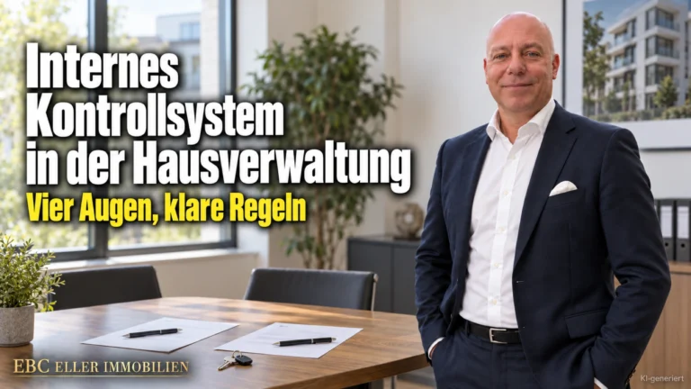 Internes Kontrollsystem in der Hausverwaltung: Vier Augen, klare Regeln. EBC Eller Immobilien zeigt Hausverwaltungen Vier-Augen-Prinzip, Treuhandkonto und Verwaltungsbeirat.