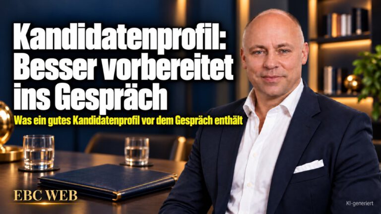Kandidatenprofil: Besser vorbereitet ins Gespräch. Ein Lebenslauf und viele Fragen. EBC Eller Business Consulting bereitet Ihr Vorstellungsgespräch mit klarem Profil vor.