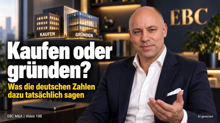 Kaufen oder gründen: Was Zahlen sagen. Wachsen heißt meist aufbauen. EBC M&A vergleicht Existenzgründung und Firmenkauf samt Förderung als Frage der Kaufstrategie.