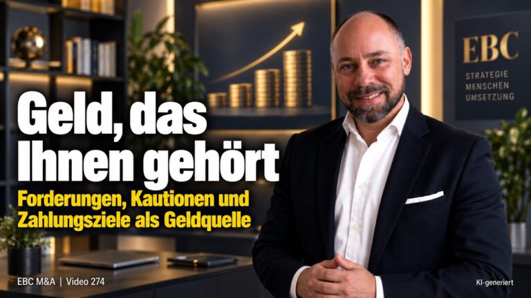 Kaufpreis finanzieren: Forderungen und Kautionen. Die falsche erste Frage. EBC M&A erklärt Factoring und Mietkaution zur Kaufpreisfinanzierung, auch beim Zinshaus kaufen.
