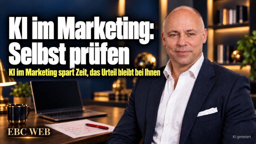 KI im Marketing: Selbst prüfen. Der schnelle Text vom Rechner. EBC Eller Business Consulting zeigt, wie Sie KI-Werkzeuge und Automatisierung für Werbetexte prüfen.