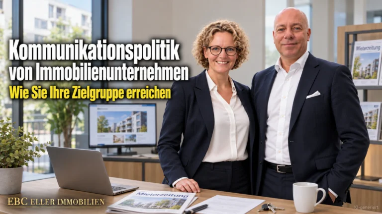 Kommunikationspolitik von Immobilienunternehmen: Wie Sie Ihre Zielgruppe erreichen. EBC Eller Immobilien erklärt Hausverwaltungen AIDA-Formel, Corporate Identity und Öffentlichkeitsarbeit.