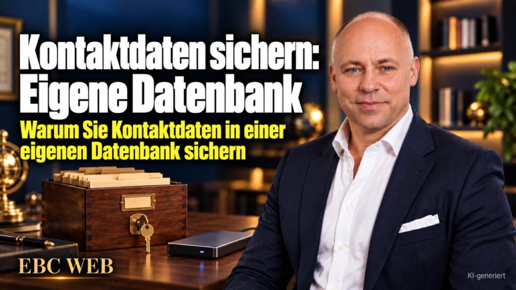 Kontaktdaten sichern: Eigene Datenbank. Ein Konto, das plötzlich fehlt. EBC Eller Business Consulting zeigt, wie eigene Kundendaten Plattformabhängigkeit im Online-Marketing senken.