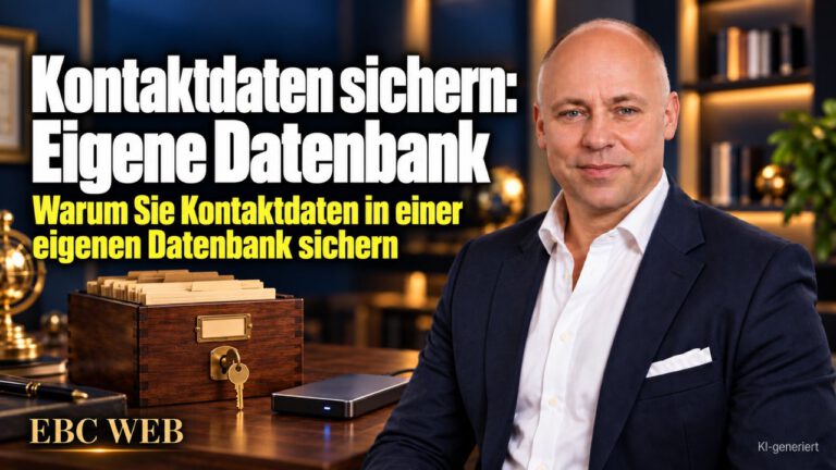 Kontaktdaten sichern: Eigene Datenbank. Ein Konto, das plötzlich fehlt. EBC Eller Business Consulting zeigt, wie eigene Kundendaten Plattformabhängigkeit im Online-Marketing senken.