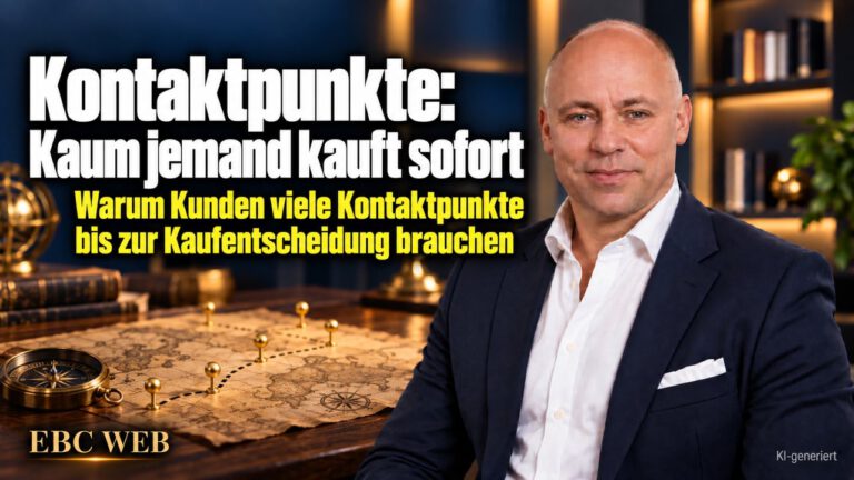 Kontaktpunkte: Kaum jemand kauft sofort. Ein Klick, dann Stille. EBC Eller Business Consulting zeigt, wie E-Mail-Marketing und Wiederansprache Interessenten zur Kaufentscheidung führen.