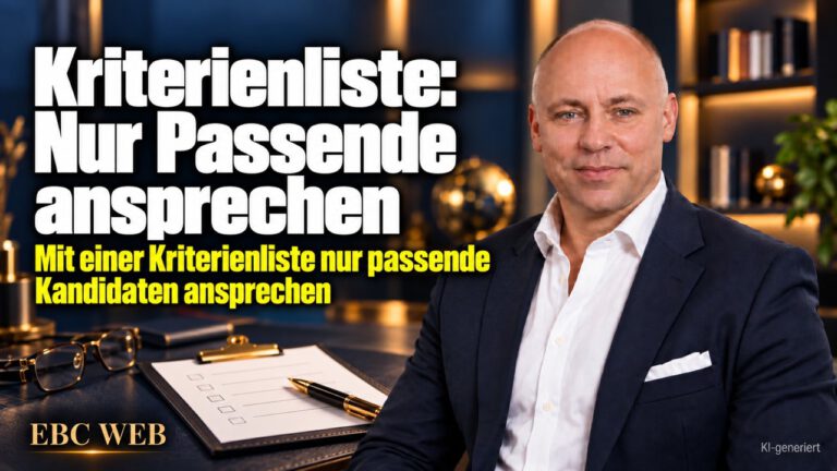 Kriterienliste: Nur Passende ansprechen. Vierzig Lebensläufe ohne Treffer. EBC Eller Business Consulting zeigt, wie ein Anforderungsprofil die Kandidatensuche schärft.