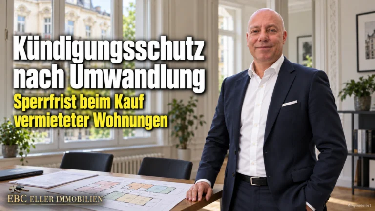 Kündigungsschutz nach Umwandlung: Sperrfrist beim Kauf vermieteter Wohnungen. EBC Eller Immobilien erklärt Kündigungssperrfrist, Eigenbedarf und Vorkaufsrecht.