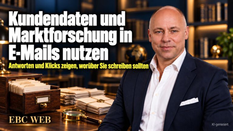 Kundendaten und Marktforschung in E-Mails nutzen: Antworten und Klicks zeigen, worüber Sie schreiben sollten. EBC Eller Business Consulting erklärt Kundenbefragung im E-Mail-Marketing.