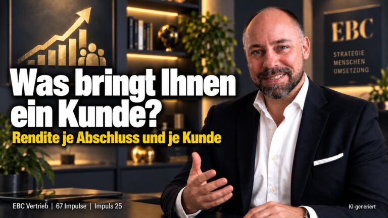 Kundenwert: Was bringt Ihnen ein Kunde? Der größte Kunde, der kleinste Gewinn. EBC Vertrieb rechnet, wie Vertriebskosten die Kundenprofitabilität und Rendite je Kunde bestimmen.