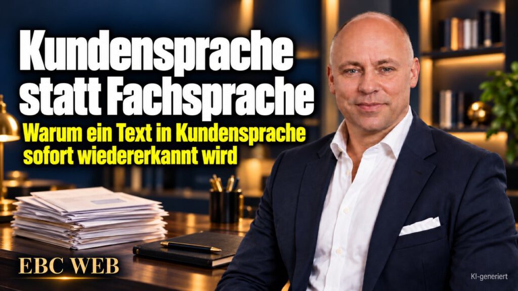 Kundensprache statt Fachsprache: Der Text, den niemand wiedererkennt. EBC Eller Business Consulting zeigt, wie Werbetexte die Zielgruppe in ihren eigenen Worten erreichen.