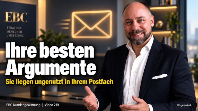 Kundenstimmen: Ihre besten Verkaufsargumente. Ein Lob, das im Ordner liegt. EBC Kundengewinnung zeigt in der Akquise, wie Testimonial, Referenzen und Empfehlungen das Angebot stützen.