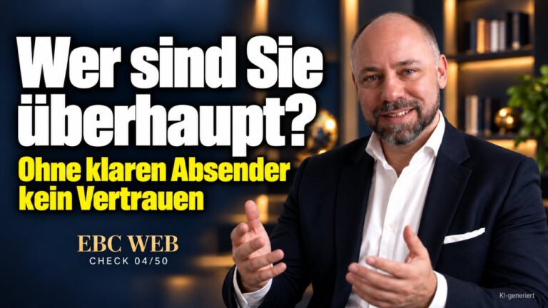 Landingpage: Absender und Logo zeigen. Wer steht hinter dem Angebot? EBC Eller Business Consulting erklärt, wie ein sichtbares Logo Vertrauen und Anfragen fördert.