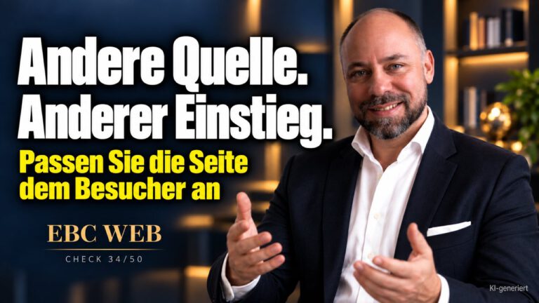 Landingpage: Eine Seite je Quelle. Verschiedene Wege, eine Seite. EBC Eller Business Consulting zeigt, wie eigene Seiten je Zielgruppe und Quelle die Conversion heben.