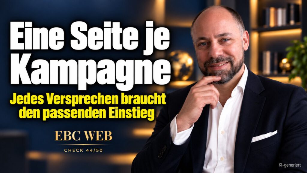 Landingpage: Eine eigene Seite je Kampagne. Eine Seite für alles. EBC Eller Business Consulting zeigt, warum jede Kampagne im Online-Marketing eine eigene Landingpage braucht.