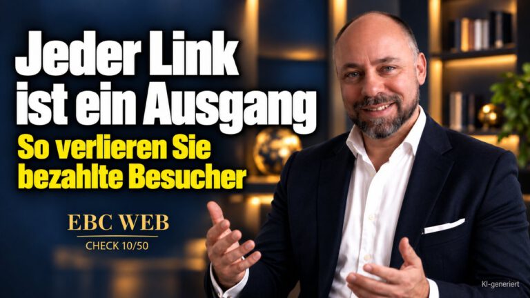 Landingpage: Links als Ausgang erkennen. Zu viele Türen nach draußen. EBC Eller Business Consulting zeigt, warum weniger Navigation auf der Landingpage mehr Anfragen bringt.