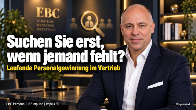 Personalgewinnung: Erst suchen, wenn jemand fehlt? Die Kündigung kommt am Freitag. EBC Personal erklärt, wie Personalplanung Fachkräfte findet, bevor eine Stelle frei wird.