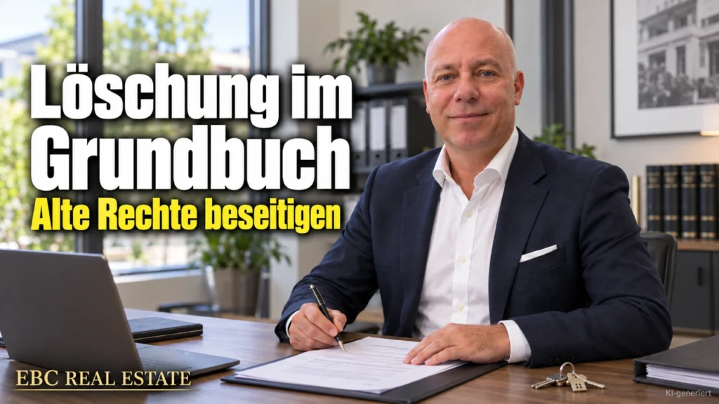 Löschung im Grundbuch: Alte Rechte beseitigen. EBC Real Estate erklärt Investoren Löschungsbewilligung, löschungsfähige Quittung und Eigentümergrundschuld.
