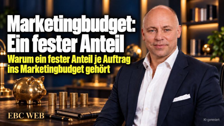 Marketingbudget: Ein fester Anteil. Werbung nur in der Flaute. EBC Eller Business Consulting erklärt, wie ein festes Werbebudget Kundengewinnung und Wachstum stetig hält.
