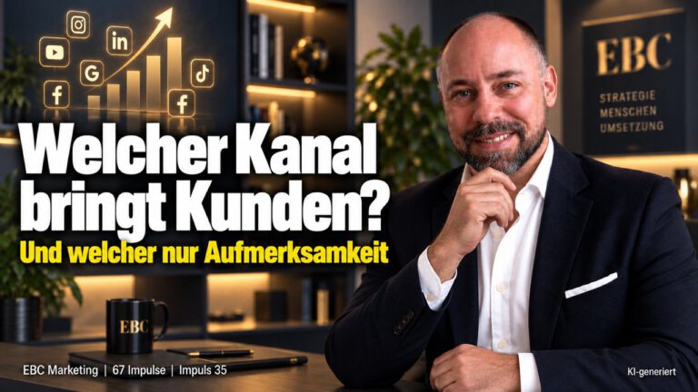 Marketingkanäle: Welcher Kanal bringt Kunden? Alle Kanäle, kein Überblick. EBC Marketing erklärt, wie Erfolgsmessung das Marketingbudget den richtigen Kanälen zuordnet.