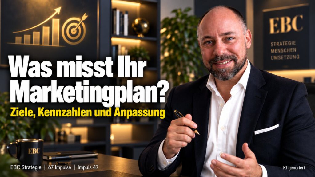 Marketingplan: Was messen Sie eigentlich? Die Anzeige läuft seit Jahren. EBC Marketing zeigt, wie Marketingcontrolling mit Soll-Ist-Vergleich jede Maßnahme prüfbar macht.