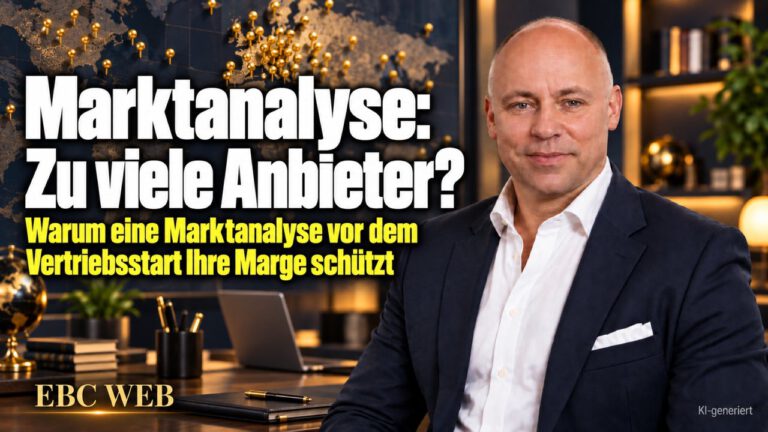 Marktanalyse: Zu viele Anbieter? Gutes Angebot, dünne Auftragsbücher. EBC Eller Business Consulting prüft Einzugsgebiet, Wettbewerb und Marge vor dem Vertriebsstart.