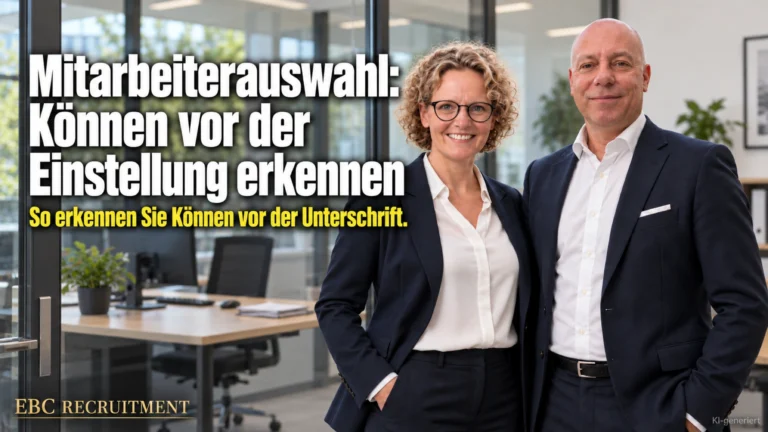 Mitarbeiterauswahl: Können vor der Einstellung erkennen. So erkennen Sie Können vor der Unterschrift. EBC Recruitment verbindet Personalauswahl, Probezeit und Prinzipal-Agenten-Theorie.