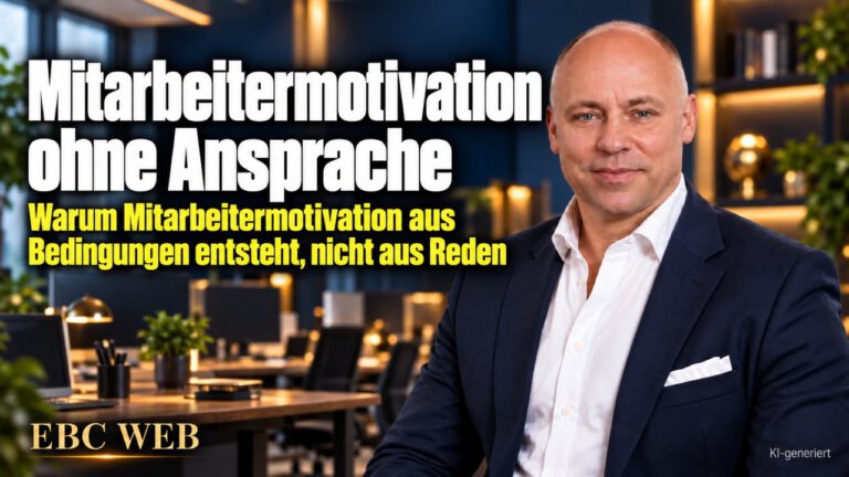 Mitarbeitermotivation ohne Ansprache: Montag Rede, Mittwoch Alltag. EBC Eller Business Consulting zeigt in der Personalführung, wie Arbeitsbedingungen und Anerkennung Mitarbeiter motivieren.