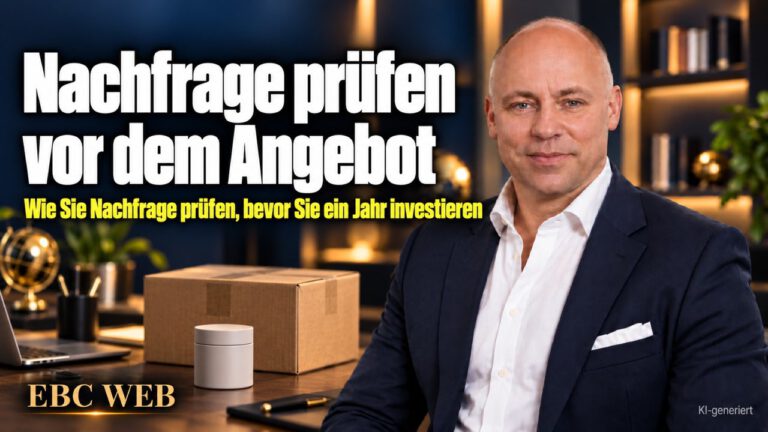Nachfrage prüfen vor dem Angebot: Ein Jahr Arbeit für niemanden. EBC Eller Business Consulting zeigt in der Strategie, wie Kundengespräche die Zahlungsbereitschaft prüfen.