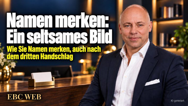 Namen merken: Ein seltsames Bild. Zwei Minuten nach der Vorstellung. EBC Eller Business Consulting zeigt in der Akquise, wie Eselsbrücken beim Netzwerken Namen sichern.