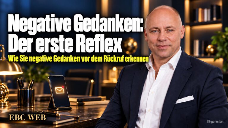 Negative Gedanken: Der erste Reflex. Bitte rufen Sie zurück. EBC Eller Business Consulting erklärt Denkfehler in der Kundenkommunikation und wie Selbstführung hilft.