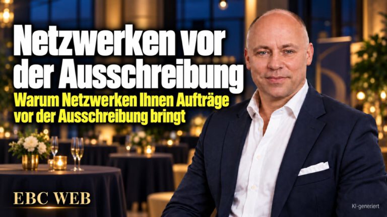 Netzwerken vor der Ausschreibung: Die Ausschreibung, die schon entschieden war. EBC Eller Business Consulting zeigt Dienstleistern in der Akquise, wie Verband und Netzwerken Aufträge vorbereiten.