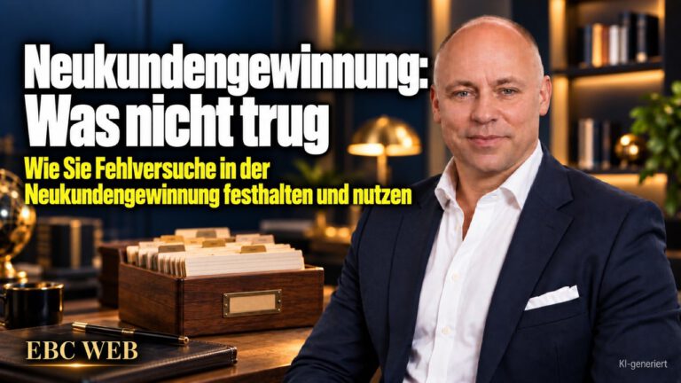 Neukundengewinnung: Was nicht trug. Vier Wege, kein Ergebnis. EBC Eller Business Consulting wertet Fehlversuche aus und zieht Lessons Learned für die Kundengewinnung.
