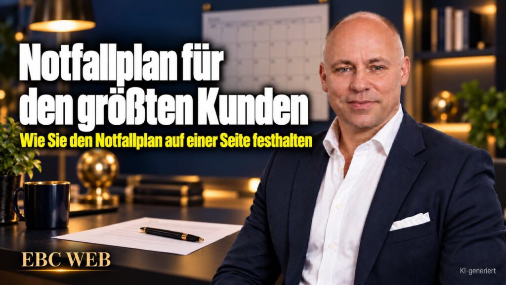 Notfallplan für den größten Kunden: Vier Mandate, eine Kündigung. EBC Eller Business Consulting zeigt in der Strategie, wie ein Notfallplan Klumpenrisiko und Kundenabhängigkeit auffängt.