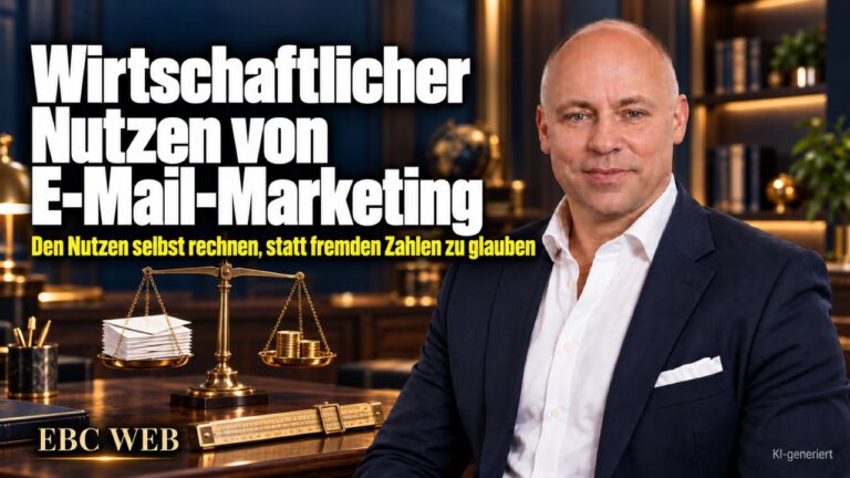 Wirtschaftlicher Nutzen von E-Mail-Marketing: Den Nutzen selbst rechnen, statt fremden Zahlen zu glauben. EBC Eller Business Consulting rechnet Deckungsbeitrag und Folgeaufträge.