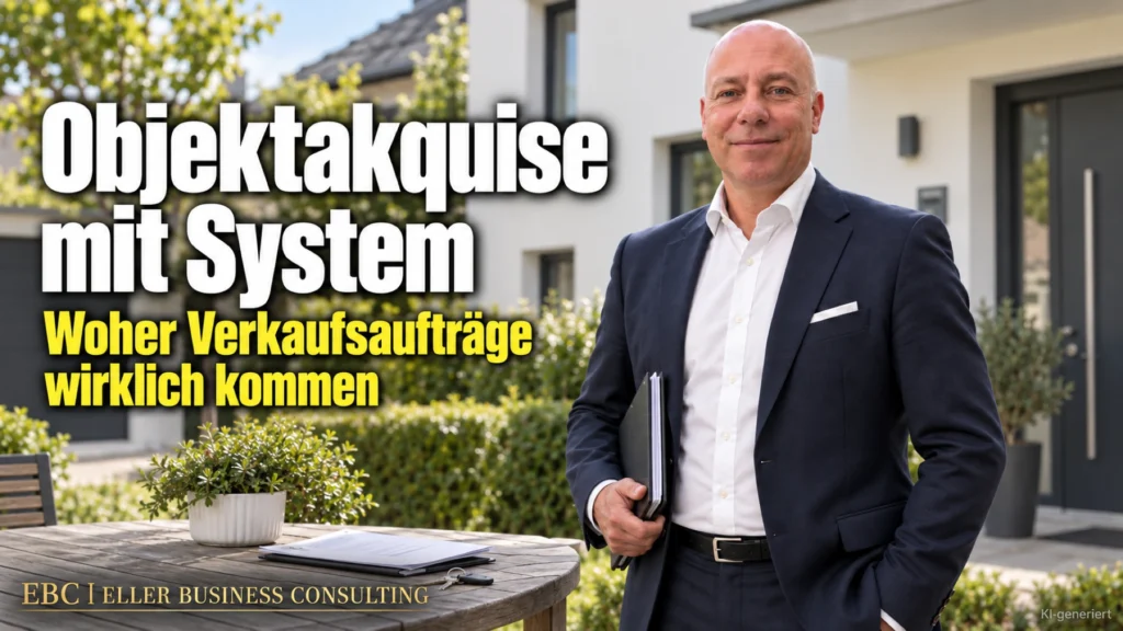 Objektakquise mit System: Woher Verkaufsaufträge wirklich kommen. EBC Eller Business Consulting zeigt Maklern, wie Alleinauftrag und Erbengemeinschaft zu Aufträgen führen.
