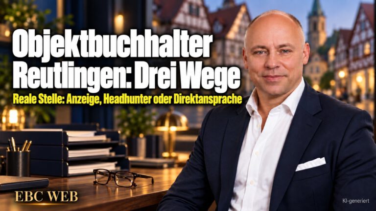 Objektbuchhalter Reutlingen: Drei Wege. Eine reale Stelle in Reutlingen. EBC Eller Business Consulting vergleicht für Hausverwaltungen Headhunter und Recruiting-Kosten.