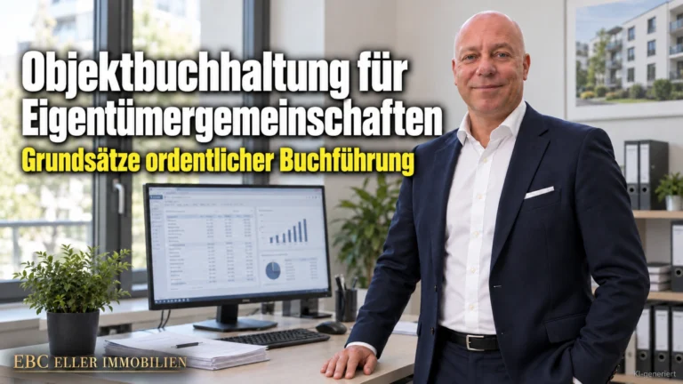Objektbuchhaltung für Eigentümergemeinschaften: Grundsätze ordentlicher Buchführung. EBC Eller Immobilien erklärt Hausverwaltungen Abflussprinzip und Aufbewahrungsfrist.